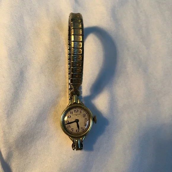 Vintage Hamilton S & W Ladies Watch 14k Gold Filled NOT Working Speidel Stretch - Picture 13 of 14